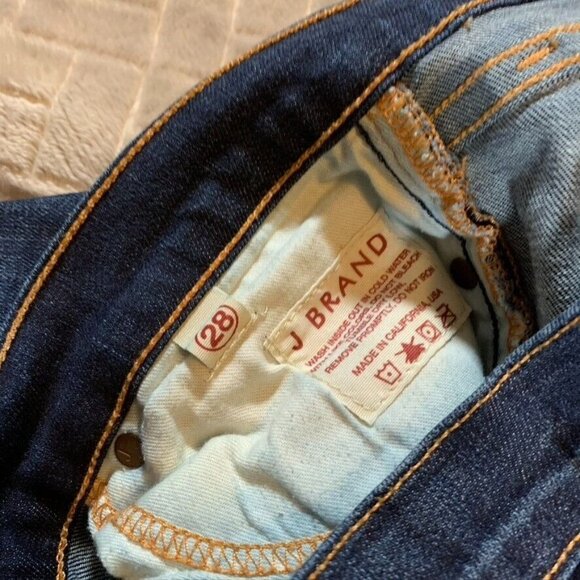 J Brand Womens 28 Denim Jeans Blue Skinny Dark Wash Low Rise Stretch - Picture 6 of 13